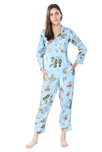 Image of PIU Women's Satin Full Sleeves Nightsuit Set