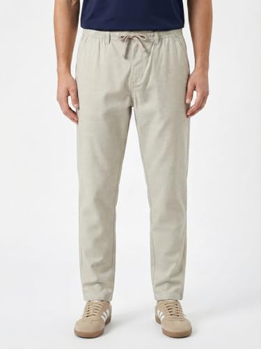 Image of Nobero Chino Pants for Men | Oversized Fit | Multiple Pockets | Elasticated Waist | Casual & Utility Wear