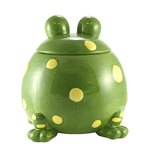 Toby The Toad Frog Cookie Jar Canister For Kitchen Decor And Food Storage - Thumbnail 2