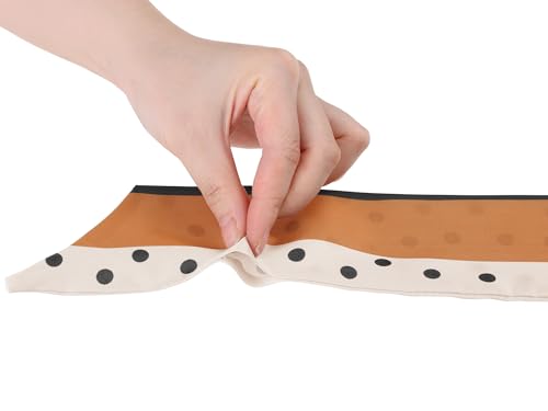 Women Polka Dots Striped Skinny Long Scarves, Satin Silky Neck Scarf Neckerchief Ribbon Hair Band4