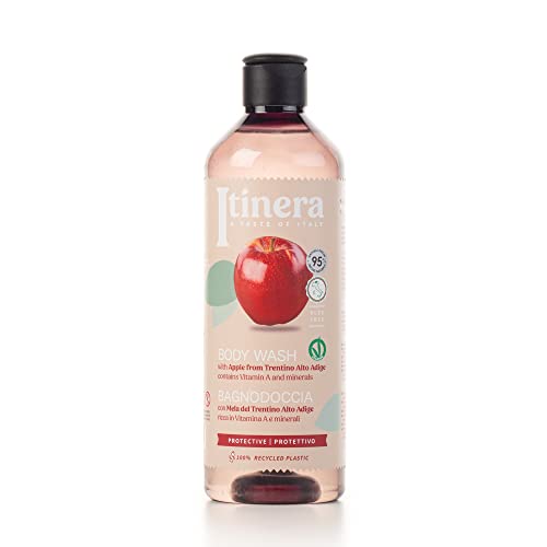 Image of Itinera Protective Body Wash with Apple from Trentino Alto Adige (12.51 fl oz) - with Aloe vera and Glycerine - Vegan Friendly - 95% Natural Origin Ingredients