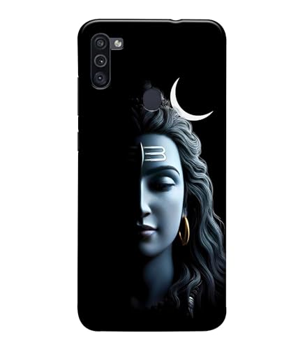 Image of Lord Shiva Half Face Printed Hard Back Case Cover Compatible for Samsung Galaxy M12 / Samsung F12 / Samsung A12 (Multicolor) - D1668