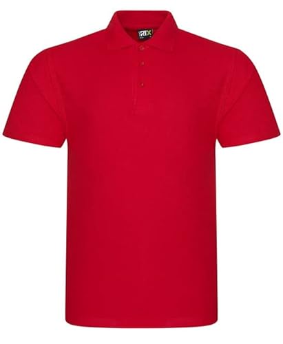 PRORTX RX101 Mens Pique Polo Shirt - Red - 7XL