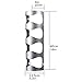 HAOZHAO 4 Bottles Creative Stainless Steel Wall Mounted Red Wine Holder Wine Bottle Storage Rack Storage Shelf Holders (Color : Silver)