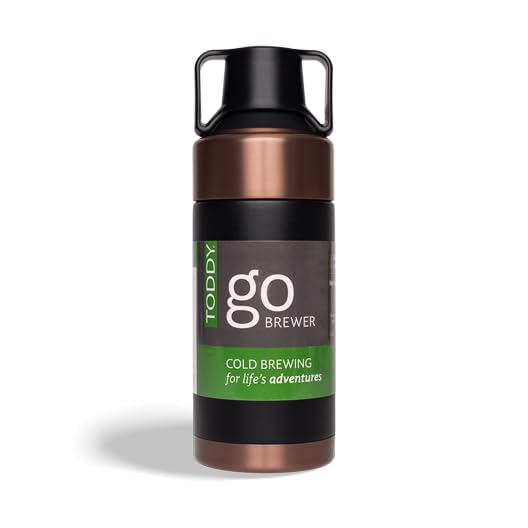 Image of Toddy Go Brewer - Copper Black Cold Brew Coffee Maker - Portable & Compact, BPA-Free, Easy to Use for Smooth & Flavorful Cold Brew Coffee