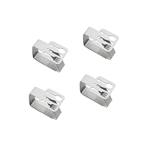 Ciieeo 4piezas Pinzas Inoxidable Sujetamanteles para Mesa y Hogar Diseño Vajilla