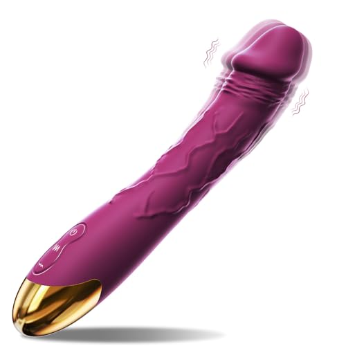 Image of 7.6 Inch Realistic Dildo Vibrator for Women，10 Powerful Vibration Modes for Clitoral and G-spot Stimulation, Waterproof Rose Adult Sex Toys for Women and Couples