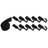 Correa de soporte para árbol con ganchos para gestionar de forma segura el equipo mientras cazas, acampas y senderismo (negro)