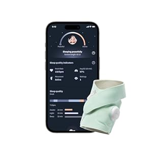 Owlet Dream Sock® – FDA-Cleared Smart Baby Monitor – Track Live Pulse (Heart) Rate, Oxygen in Infants – Receive Notifications – Mint