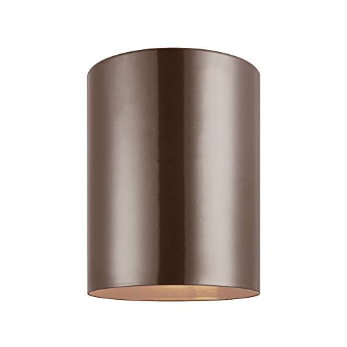Sea Gull Lighting 7813801-10 Cylinders Outdoor Ceiling Flush Mount Outside Fixture, One - Light, Bronze