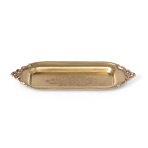 Park Hill Collection Antique Brass Serving Tray, Gold (Tip) #TOP21