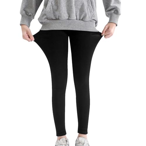 3-Pack Girls Leggings Toddler Basic Solid Color Elastic Waist Soft Modal Pants for 2-13 Years4