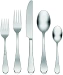 Oneida Icarus Collection Flatware quotidienne, Set plat en acier inoxydable, Satin, 45-Piece, Service pour 8