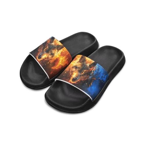 Howilath Children's Sandals Casual Non-Slip Slides Unisex Kids Slippers Bathroom Shower Shoes with EVA Sole