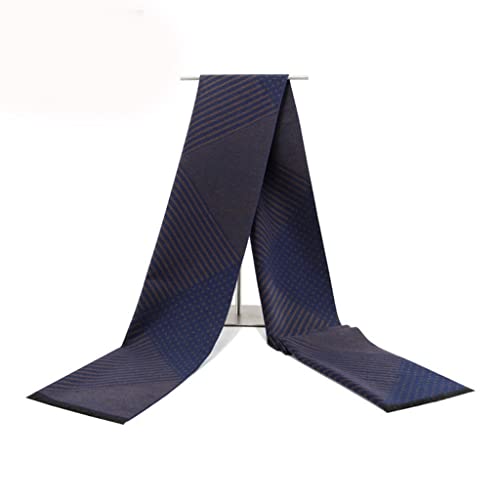 Geltdn 1Pcs Retro Scarf Plaid Thick Warm Imitation Cashmere Business Men's Scarf Winter Fashion (Color : A, Size : One Size) #TOP23