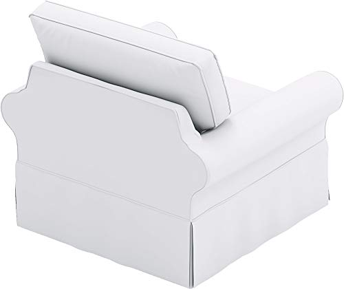 Heavy-Cotton-Chair-Cover-is-Sofa-Slipcover-Replacement-It-Fits-Pottery-Barn-PB-Basic-Chair-395-Wide-Not-Grand-Chair-or-Armchair-Basic-White-Cotton Heavy Cotton Chair Cover is Sofa Slipcover Replacement It Fits Pottery Barn PB Basic Chair 395 Wide Not Grand Chair or Armchair Basic White Cotton