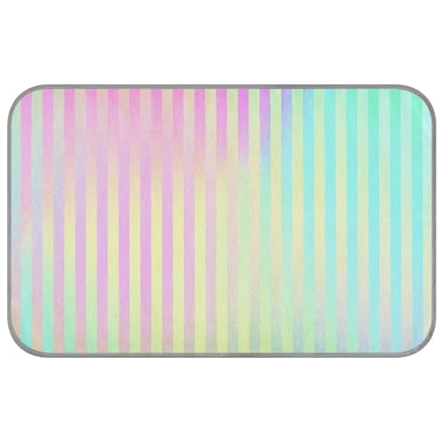 EtherSpher Colorful Laser Design Stripes Summer Outdoor Cooling mat for Dogs Self Cooling pet beds for Cats for Kittens Cats Indoor Safe Manta Fria para Perros M