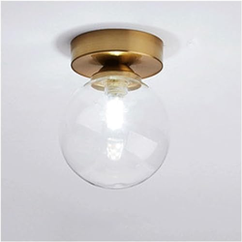 Plafonnier en verre et métal pour illuminer chaleureusement votre entrée et escalier