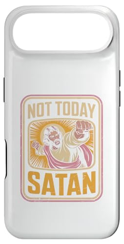 Not Today Satan Funny Jesus Christian Retro �X�}�z�P�[�X iPhone Air �p