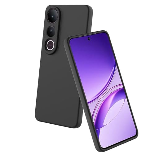 Image of Back Cover for Vivo V50 Lite 5G / V50 Lite 4G | Full Camera Protection | Premium Liquid Silicon Case | Flexible Bumper Case for Vivo V50 Lite 5G / V50 Lite 4G (Black)