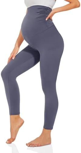 TNNZEET Umstandsleggings Damen Umstandsmode High Waist für Schwangerschaft | Blickdicht Umstandshose Schwangerschaftsleggings Bequem Elastisch Leggings Lang für Zuhause Casual Yoga