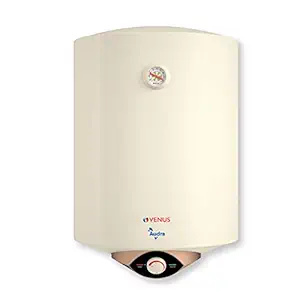 VENUS Audra 25AV 25-Litre (Ivory) Water Heater, Porcelain Enamelled Glass Lined Tank, BEE Star - 5 Stars:ISI, Free Flexible Hose