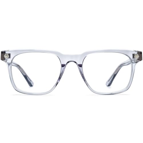 Image of HEPIDEM Acetate Glasses Frame Men Women Square Eyeglasses Optical Spectacles 9395