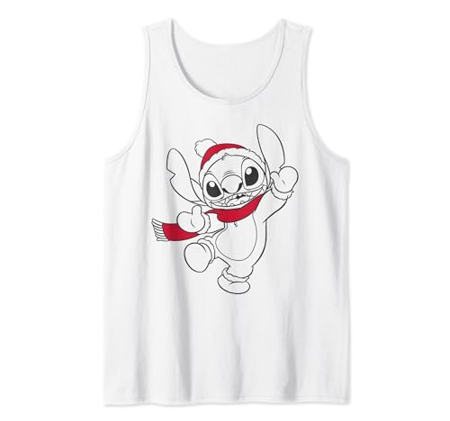 Débardeur Stitch de Noël avec bonnet et écharpe pour vos soirées d'hiver cocooning