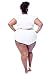 All Woman Plus Size Panties Briefs 100% Cotton With Tunnelled Waist SINGLE PAIR (44-46, White)