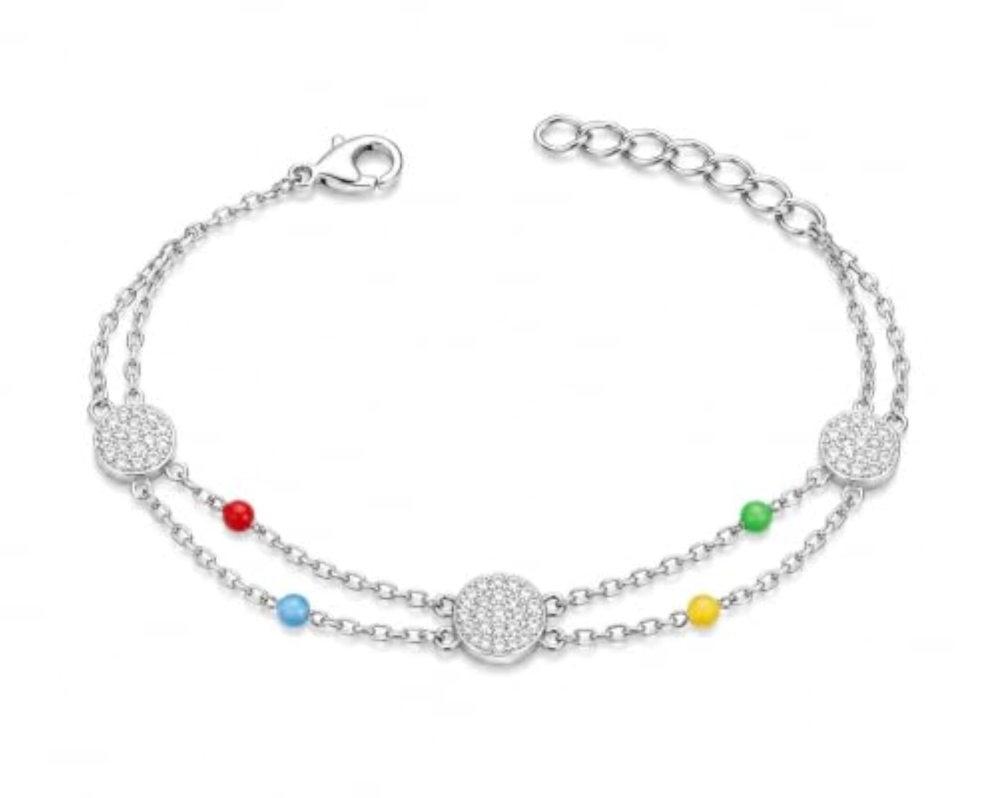 Keepsakes Pavé Disc Double Chain Bracelet, Elegant Gift