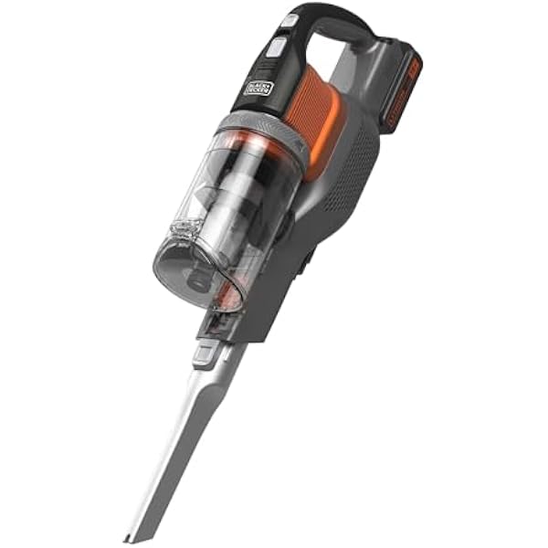 BLACK+DECKER BHFEV182C — аккумуляторный пылесос с рукояткой (18 В, 2,0 Ач, бесмешковый напольный и ручной пылесос с электрической щеткой, беспроводной, в комплекте щелевая насадка, аккумулятор,