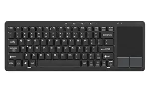 BUYFLUX Auto Link Technology Wireless Range of 10m Keyboard with Touchpad Gesture Control Multimedia Keys for PC Home Theatre Connected to Smart TV OS, Windows, Linux, Android