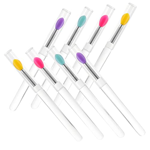 WOFASHPURET Portable Silicone Lip Brush Set 8pcs Lipstick Applicators Multi-function Makeup Tools Lipstick Lip Mask Brush for Women