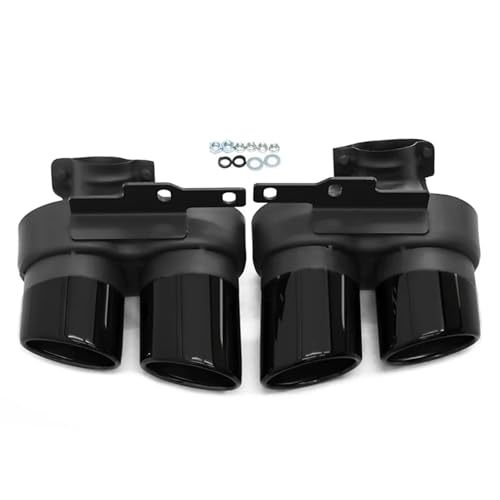 Embout d'échappement pour Audi A6 C8 look S6 silencieux quadruple noir