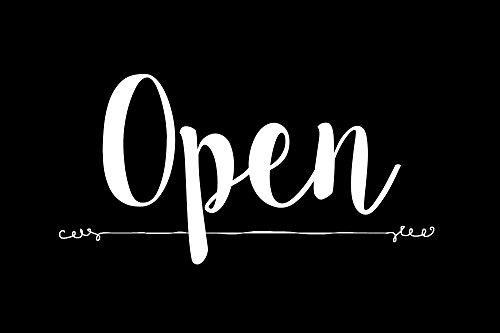 Nahanco Nmskbo Black With White Print Open/Closed Metal Sign Kit, 12”W X 8”H, Black W/White Print #TOP2