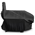 i Cover 66 Inch 600D Heavy-Duty Water Proof Patio Outdoor Canvas Black Offset BBQ Barbecue Smoker Cover G21610 for Brinkmann Char-Broil Char Griller Oklahoma Joe Landmann