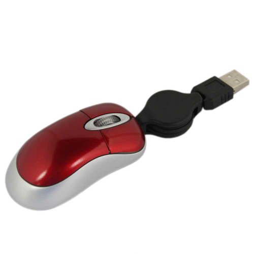 2 Button mini retrattile USB Optical scroll Wheel