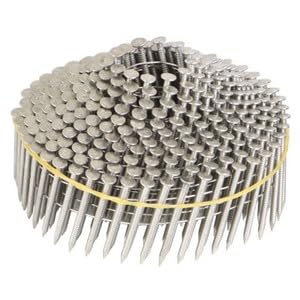#US 1200Pcs 1-1/2 .09 Ring Shank Stainless Steel Siding Nails 15 Degree Wire Coil