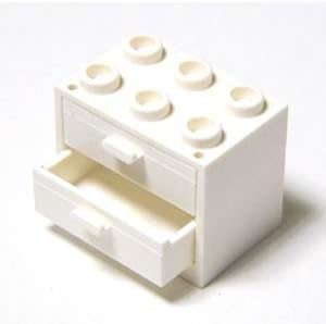 Amazon Legoブロック 純正パーツ コンテナ 2 3 2 カップボード 白引き出し White 並行輸入品 ブロック おもちゃ