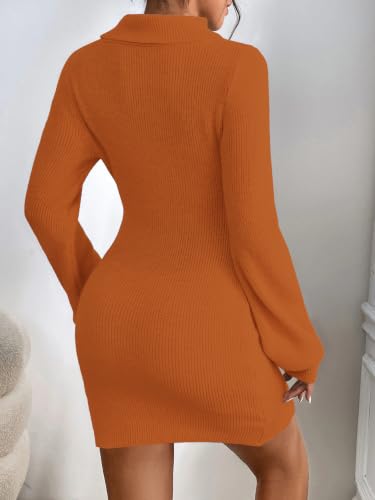 Image of Turtleneck Sweater Dress for Women Knit Mini Bodycon XS-XXL