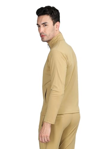 Image of CHKOKKO Men Polyester Winter Sports Gym Track Zipper Stylish Standard Length Jacket
