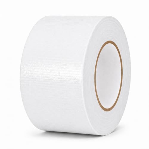 Image of GGR Supplies CDT-36 Industrial Grade Cloth Duct Tape, White 2.5 Inch x 60 Yards, Waterproof UV Resistant Heavy Duty, Clean Removal with No Sticky Residue for Repairs, Packaging, and Bundling