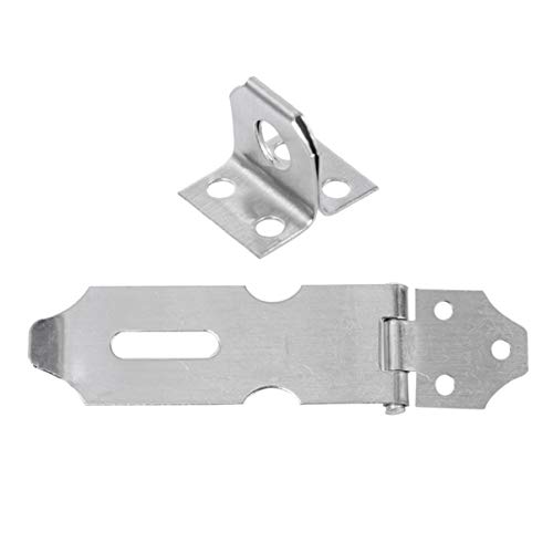 Image of Cabinet Door Lock 20pcs Stainless Steel Padlock Hasp Heavy Duty Hasp and Staple Padlock Staple Clasp for Door Window Cabints 2 inches Hasp Lock