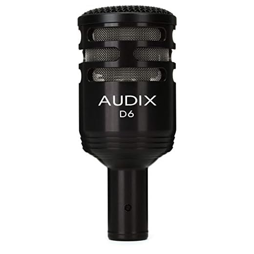 AUDIX D6 Cardioid Dynamic Kick Drum Microphone for Kick Drums and Bass Instruments