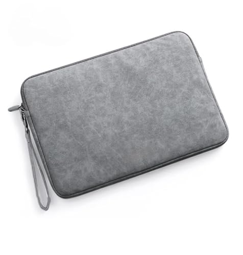 Capa Case para Notebook até 14.2 Polegadas - Resistente a Água, Couro PU Camurça Macia - Anti-Impacto, Arranhões, Leve e Portátil p/Viagens e Dia a Dia - Acessório Essencial