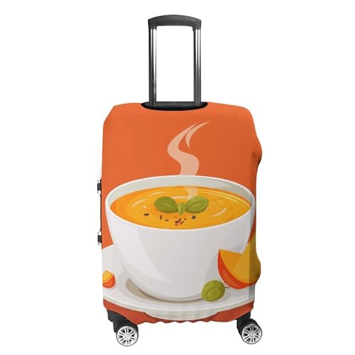 Carry on Luggage Cover Pumpkin Soup Suitcase Covers for Luggages Tsa Approved Travel Luggage Sleeve Protector Elastic Suitcase Protector Anti-Scratch Washable Fits 19-30 Inch Case -L4