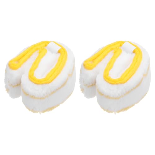 Image of MECCANIXITY Microfiber Scrubber Replacement Head 9.84 Inch for Window Glass Marble Wall Home Bathroom, Yellow /White Pack of 2