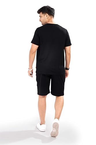 Image of WEET Cotton T-Shirt and Shorts Set for Men,Night Wear for Men,Men's Pyjama Set