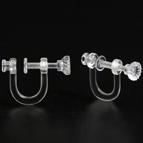 6PCS Clips para Aretes Transparentes de Resina miniatura 4