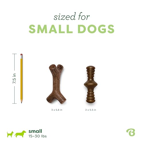 Image of Benebone 2 Count Maplestick /Zaggler Durable Dog Chew Toys, Dog Bones, Small (Pack of 8)